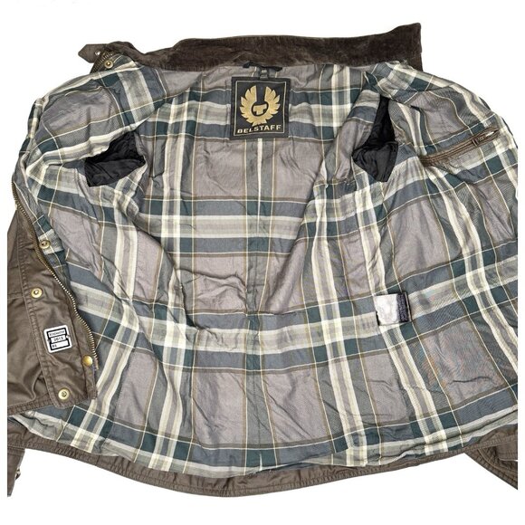 Belstaff Roadmaster Size 46 M Brown Waxed Cotton Motorcycle Jacket women’s - Picture 11 of 16